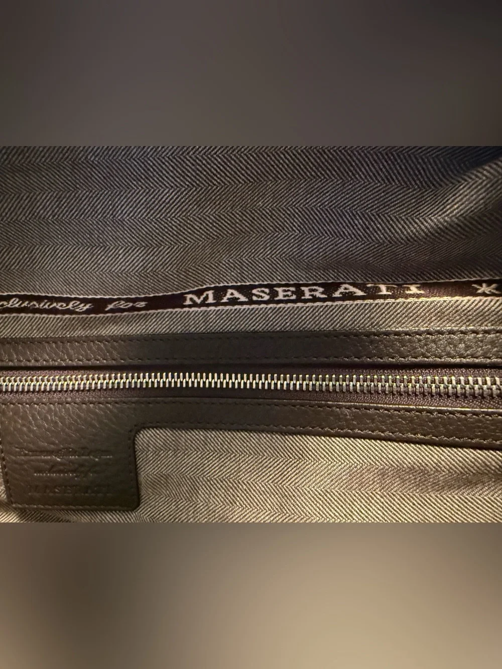 RARE Ermenegildo Zegna x Maserati Large Grained Leather Travel Bag - LIKE NEW